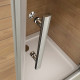 Porte de douche pivotante en verre securit installation en niche - Dimensions au choix 