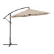 Parasol déporté rond diamètre 300 cm inclinable parasol excentré parasol de jardin crème  