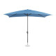 Grand parasol de jardin rectangulaire 200 x 300 cm - Couleur au choix Bleu