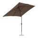 Grand parasol rectangulaire 200 x 300 cm inclinable - Couleur au choix 