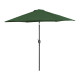 Parasol de terrasse hexagonal diamètre 270 cm inclinable - Couleur au choix Vert