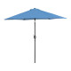 Parasol de terrasse hexagonal diamètre 270 cm inclinable - Couleur au choix Bleu