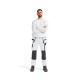 Pantalon peintre stretch 4D poches flottantes Blanc/Gris foncé 10791645 - Taille au choix 