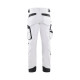 Pantalon peintre stretch 4D sans poches flottantes Blanc/Gris-Foncé 10891645 - Taille au choix 