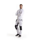 Pantalon Peintre +stretch avec poches flottantes Blanc/Gris-Foncé 10961330 - Taille au choix 