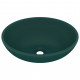 Lavabo ovale de luxe 40x33 cm céramique - Couleur au choix Vert-foncé