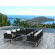 Salon de jardin design 1 table + 6 fauteuils 