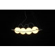 Suspension design uranus verre blanc 