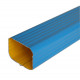 Tube de descente aluminium rectangulaire 60 x 80 mm longueur 2 mètres coloris au choix Bleu-Azur