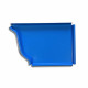 Fond de gouttière aluminium moulurée droit dév.300 coloris au choix Bleu-Azur