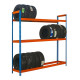 Étagère 3 niveaux 18 pneus 300kg/plateaux bleu/ orange kit autoforte 1504-3 simon rack 