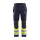 Pantalon multinormes inhérent avec poches flottantes Marine/Jaune-Fluo 14891512 - Taille au choix 