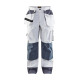 Pantalon artisan bicolore 15031860 - Couleur et taille au choix Blanc-gris-clair