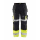 Pantalon artisan X1500 haute-visibilité avec poches flottantes 15081860 - Couleur et taille au choix Noir-Jaune fluo