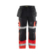 Pantalon artisan X1500 haute-visibilité avec poches flottantes 15081860 - Couleur et taille au choix Noir-Rouge Fluo