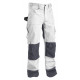 Pantalon artisan bicolore  15231860 Blanc-Gris
