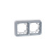 Support plaque 2 postes horizontaux plexo composable ip55 