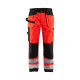 Pantalon haute-visibilité avec poches flottantes et genoux préformés 15331860 - Couleur et taille au choix Rouge fluo-Noir
