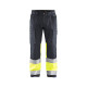 Pantalon artisan haute-visibilité stretch 15511811 - Couleur et taille au choix Gris moyen-Jaune fluo