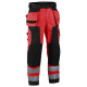 Pantalon artisan softshell haute visibilité  15672517 Rouge-Noir