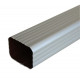 Tube de descente aluminium rectangulaire 60 x 80 mm longueur 2 mètres coloris au choix Gris-Metal