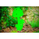 Champignon à planter vert en métal 15cm 