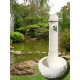 Fontaine en pierre blanche reconstituée 95x45x45cm 