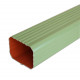 Tube de descente aluminium rectangulaire 60 x 80 mm longueur 3 mètres coloris au choix Vert-Olive