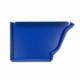 Fond de gouttière aluminium moulurée gauche dév.300 coloris au choix Bleu-Gentiane