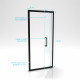 Paroi porte de douche à porte - Crush pivotante - Profile noir mat - Verre transparent 6mm - Dimensions au choix 