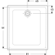 Receveur de douche rectangulaire Renova 100 x 90 cm 