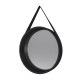 Miroir salle de bain rond type barbier - Diamètre 50cm - Couleur au choix Noir