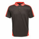 Polo regatta professional contrast quick wicking Noir-Rouge