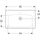 Pack lavabo Bastia avec meuble bas Geberit longueur 80 cm 