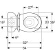 Pack WC au sol à fond creux Bastia Rimfree GEBERIT - 501.689.00.1 