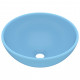 Lavabo rond de salle de bain 32,5x14 cm céramique - Couleur au choix Bleu-clair-mat