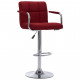 Chaises de bar 2 pcs tissu - Couleur au choix Bordeaux