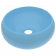 Lavabo rond de luxe 40x15 cm céramique - Couleur au choix Bleu-clair-mat
