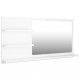 Miroir de salle de bain 90x10,5x45 cm aggloméré - Couleur au choix Blanc brillant