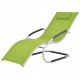 Chaise longue avec oreiller Aluminium et textilène - Couleur au choix Vert