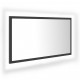 Miroir à LED de salle de bain 80x8,5x37 cm Acrylique - Couleur au choix Gris