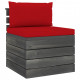 Canapé de milieu palette de jardin bois de pin avec coussins - Couleur des coussins au choix Rouge