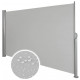Auvent store latéral brise-vue abri soleil aluminium rétractable 200 x 300 cm - Couleur au choix Gris