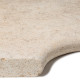 Margelle angle rentrant pierre de bourgogne dorée 42,5x42,5x3,8cm bord 1/2 rond 