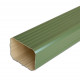 Tube de descente aluminium rectangulaire 60 x 80 mm longueur 3 mètres coloris au choix Vert-Reseda
