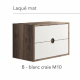 Ensemble meuble à poser 80 cm couleur bois et blanc simple vasque - baltic - 80 cm 