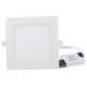 Downlight dalle led extra plate carré blanc 24w - couleur eclairage au choix 