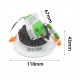 Spot encastrable led cob 10w 120 - couleur eclairage au choix 