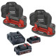 Palonnier à ventouse sur batterie 18 V TWINPACK - FLEX - avec chargeur, batteries et sacoches de transport - 533346 