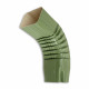 Coude frontal 75° pour gouttière aluminium 60 x 80 mm coloris au choix Vert-Reseda